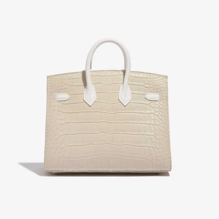 Artisan-Grade Hermès Birkin 20 Faubourg Matte Alligator/Togo/Epsom/Swift White/Beton/Orange H/Blue Brume/Craie PHW - Replica Handbags - Image 2