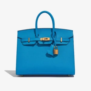 Artisan-Grade Hermès Birkin 25 Epsom Blue Frida GHW – Replica