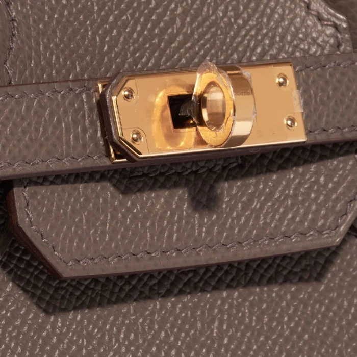 Artisan-Grade Hermès Birkin 25 Epsom Gris Etain GHW - Replica Handbags - Image 7
