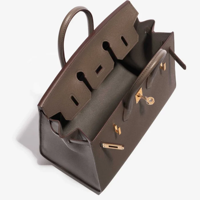 Artisan-Grade Hermès Birkin 25 Epsom Gris Etain GHW - Replica Handbags - Image 5