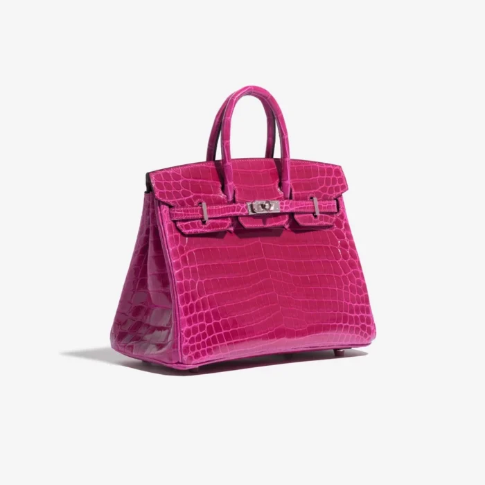 Artisan-Grade Hermès Birkin 25 Niloticus Crocodile Rose Pourpre PHW - Replica Handbags - Image 4