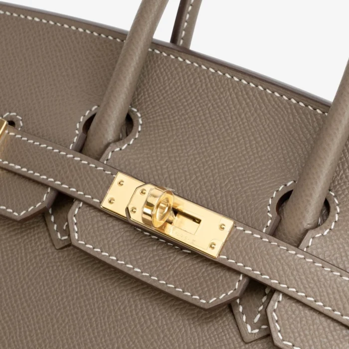 Artisan-Grade Hermès Birkin 25 Sellier Epsom Etoupe GHW - DLF - Image 7