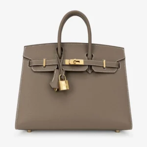 Artisan-Grade Hermès Birkin 25 Sellier Epsom Etoupe GHW | DLF