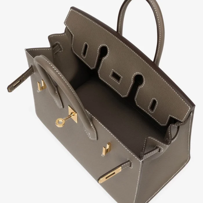 Artisan-Grade Hermès Birkin 25 Sellier Epsom Etoupe GHW - DLF - Image 5