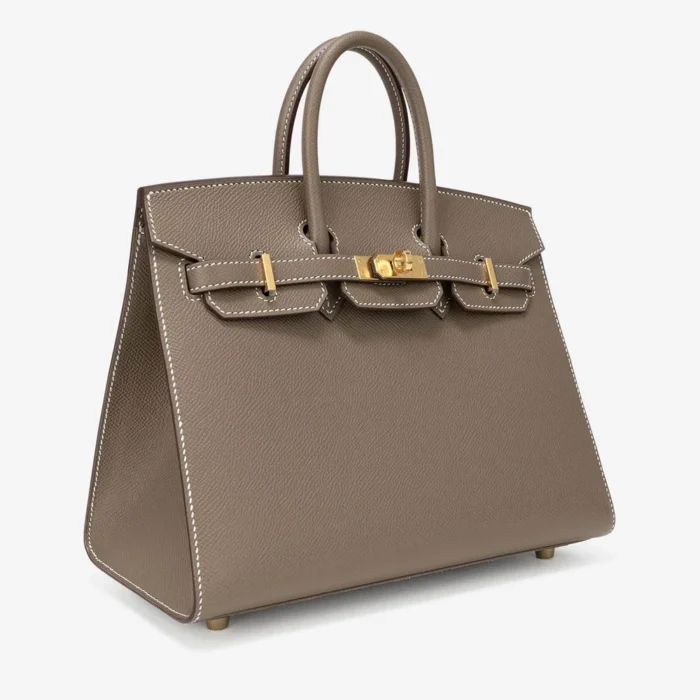 Artisan-Grade Hermès Birkin 25 Sellier Epsom Etoupe GHW - DLF - Image 4