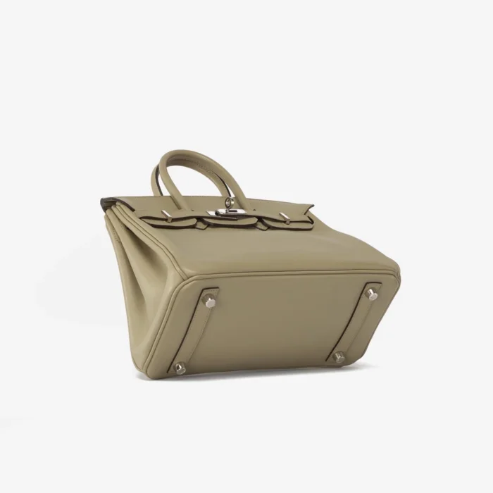 Artisan-Grade Hermès Birkin 25 Swift Sauge PHW - DLF - Image 3