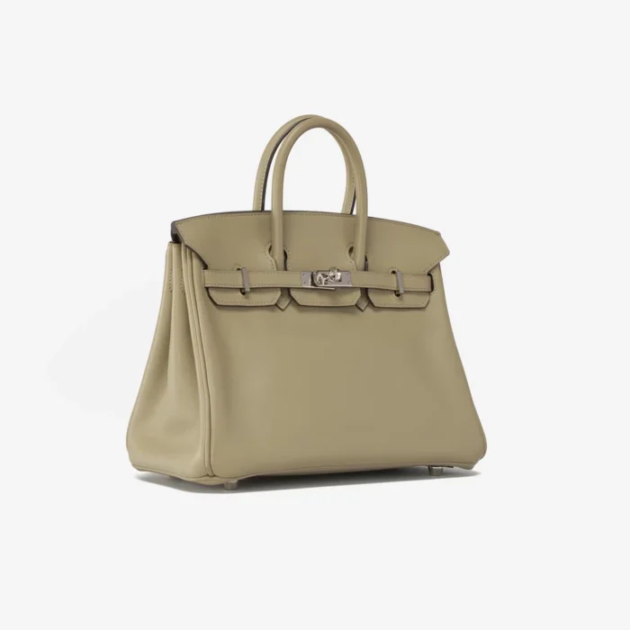 Artisan-Grade Hermès Birkin 25 Swift Sauge PHW - DLF - Image 4