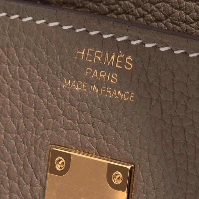 Artisan-Grade Hermès Birkin 25 Togo Etoupe GHW - Replica Handbags - Image 6