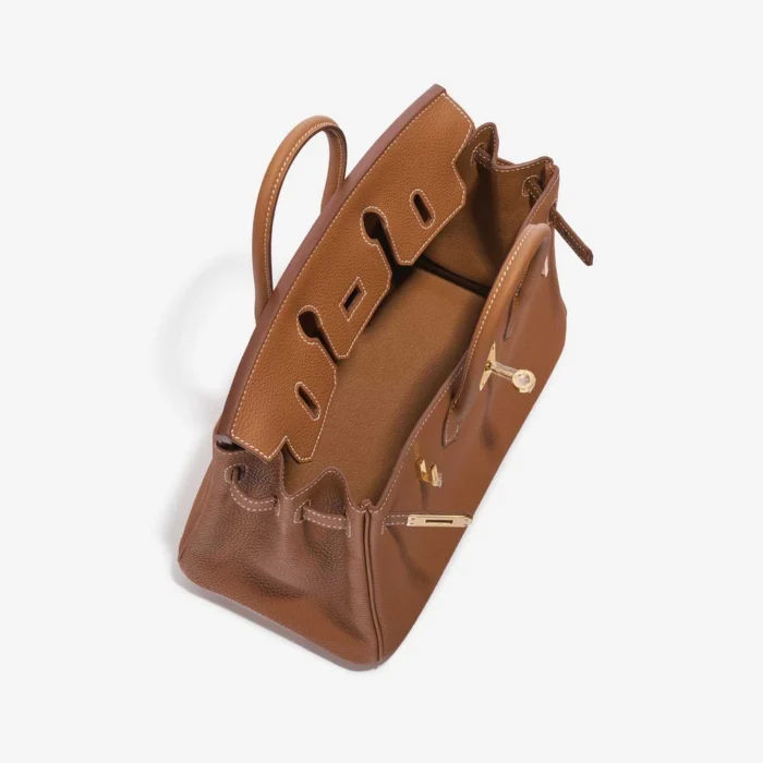 Artisan-Grade Hermès Birkin 25 Togo Gold GHW - Replica Handbags - Image 5