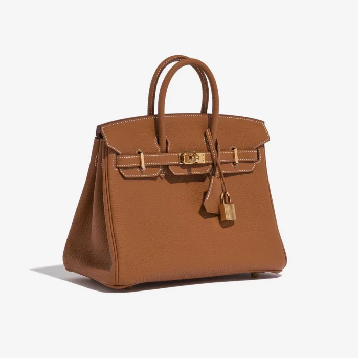 Artisan-Grade Hermès Birkin 25 Togo Gold GHW - Replica Handbags - Image 4
