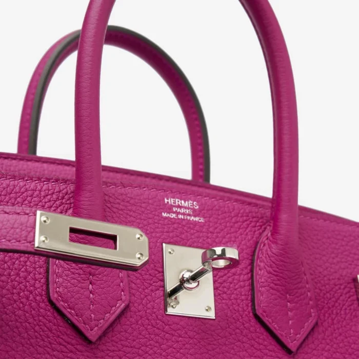 Artisan-Grade Hermès Birkin 25 Togo Rose Pourpre PHW - DLF - Image 5