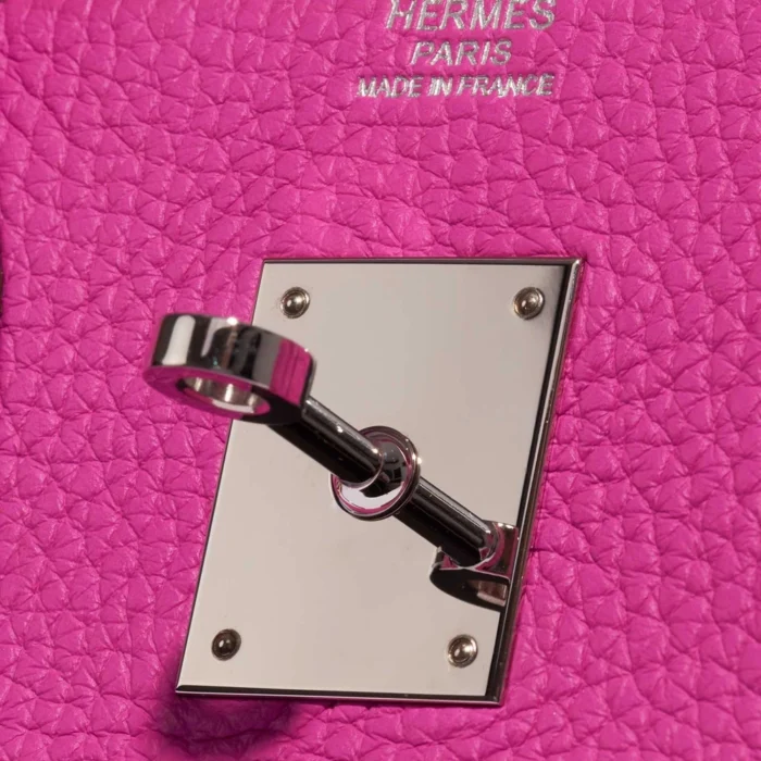 Artisan-Grade Hermès Birkin 30 Clemence Magnolia PHW - Replica Handbags - Image 6