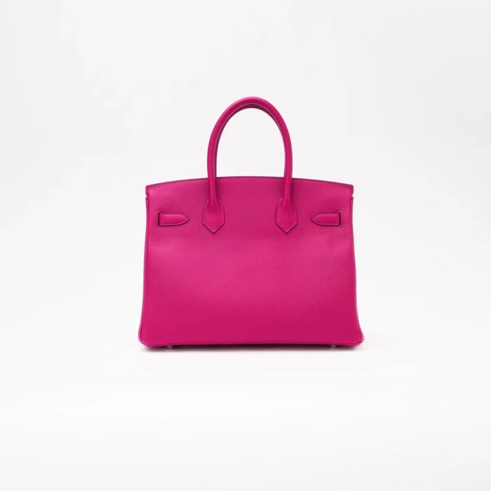 Artisan-Grade Hermès Birkin 30 Epsom Pourpre PHW - DLF - Image 2