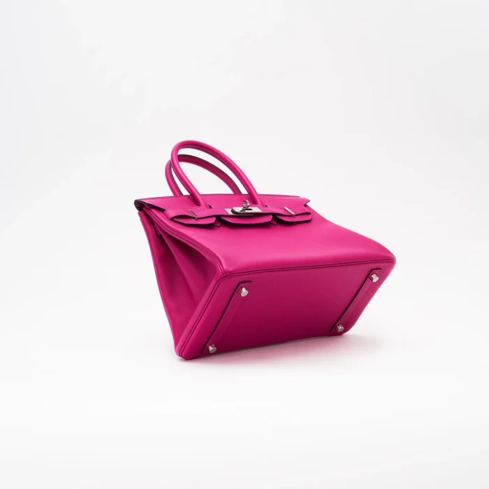 Artisan-Grade Hermès Birkin 30 Epsom Pourpre PHW - DLF - Image 3