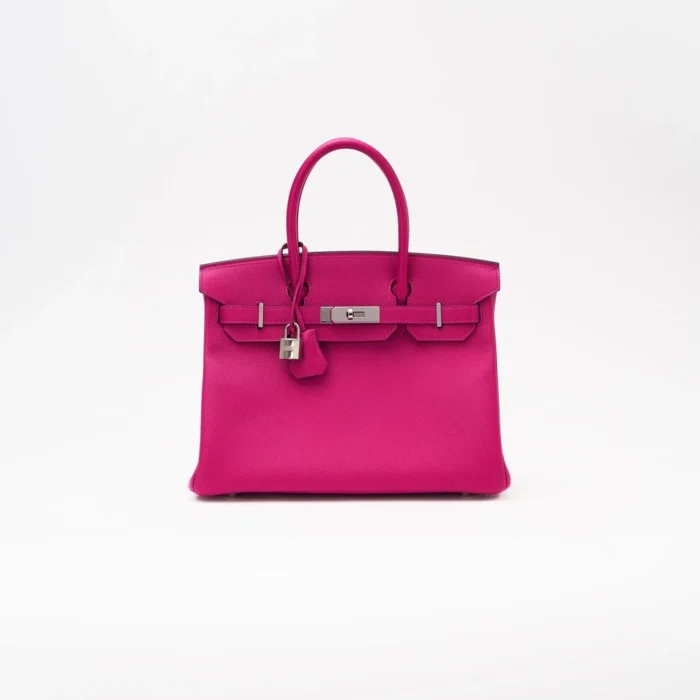 Artisan-Grade Hermès Birkin 30 Epsom Pourpre PHW - DLF