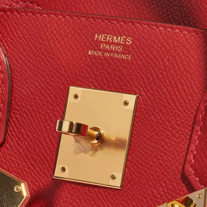 Artisan-Grade Hermès Birkin 30 Epsom Rouge Casaque GHW - Replica Handbags - Image 4