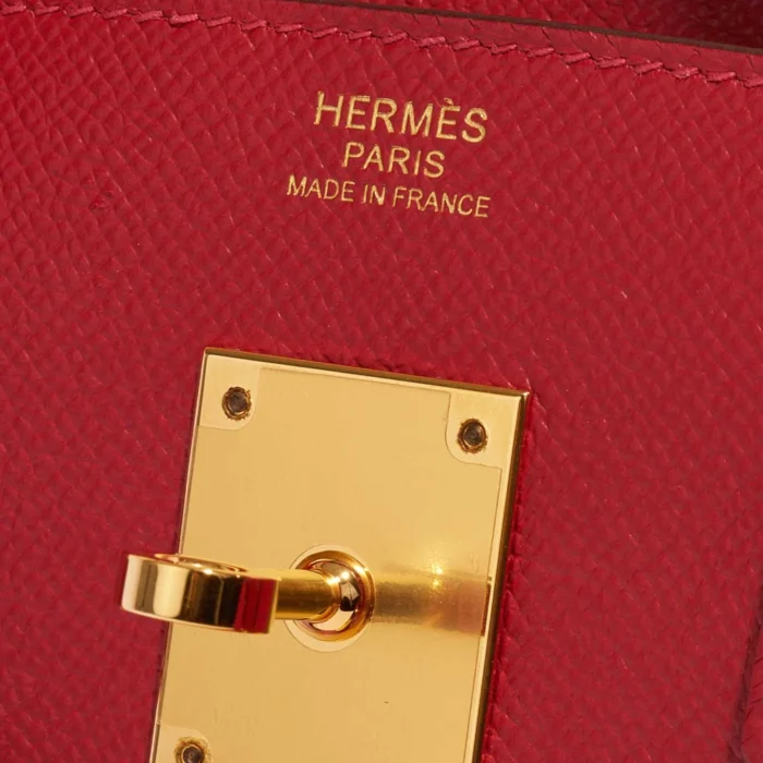 Artisan-Grade Hermès Birkin 30 Epsom Rouge Casaque GHW - Replica Handbags - Image 6