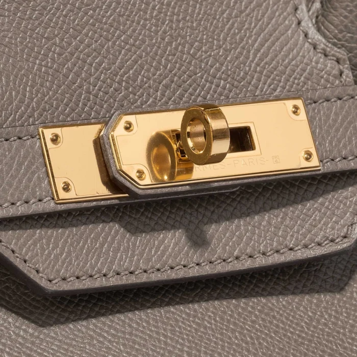 Artisan-Grade Hermès Birkin 30 Epsom etain GHW - Replica Handbags - Image 7