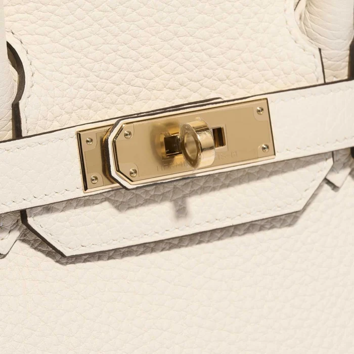Artisan-Grade Hermès Birkin 30 Taurillon Clemence Nata GHW - Replica Handbags - Image 7