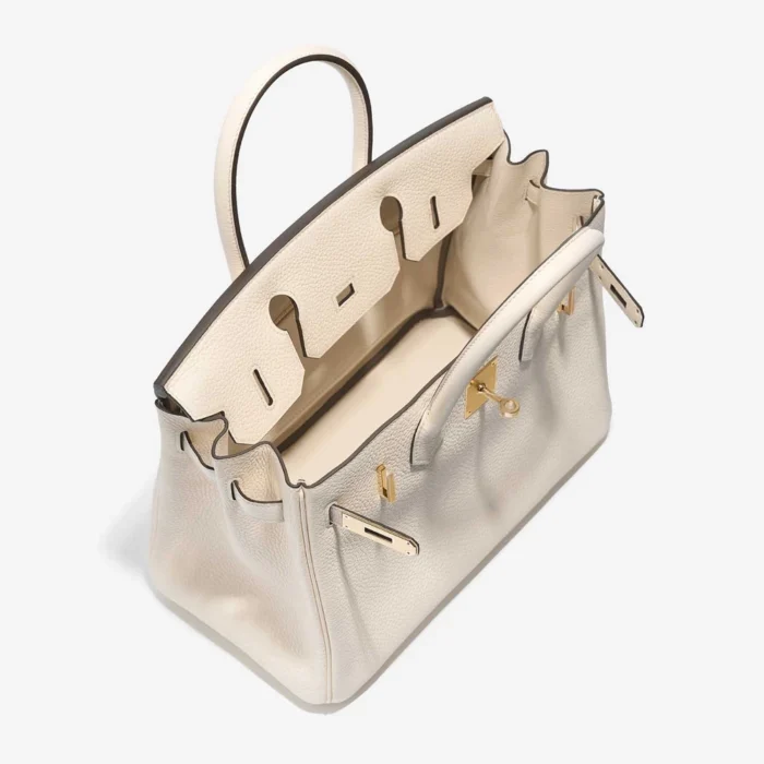 Artisan-Grade Hermès Birkin 30 Taurillon Clemence Nata GHW - Replica Handbags - Image 5