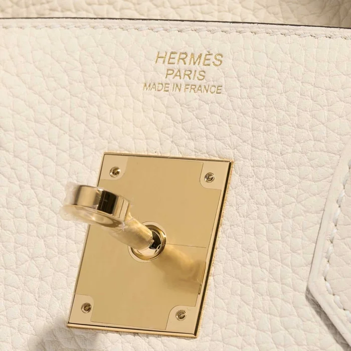 Artisan-Grade Hermès Birkin 30 Taurillon Clemence Nata GHW - Replica Handbags - Image 6