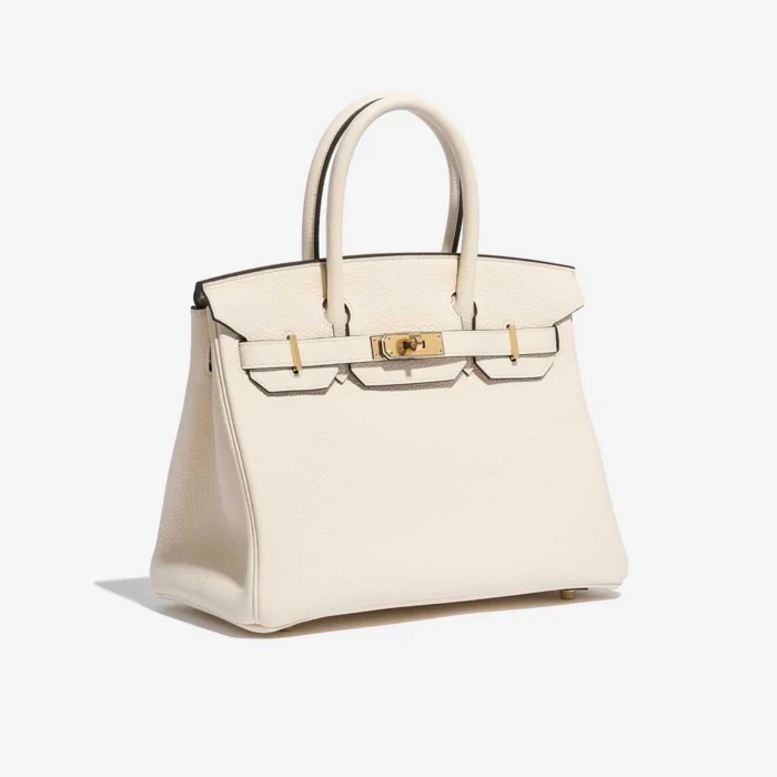Artisan-Grade Hermès Birkin 30 Taurillon Clemence Nata GHW - Replica Handbags - Image 4
