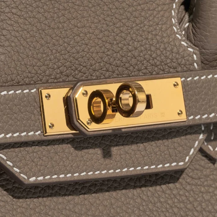 Artisan-Grade Hermès Birkin 30 Togo Etoupe GHW - Replica Handbags - Image 7