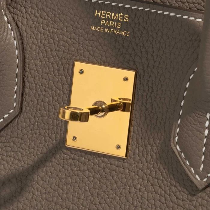 Artisan-Grade Hermès Birkin 30 Togo Etoupe GHW - Replica Handbags - Image 6