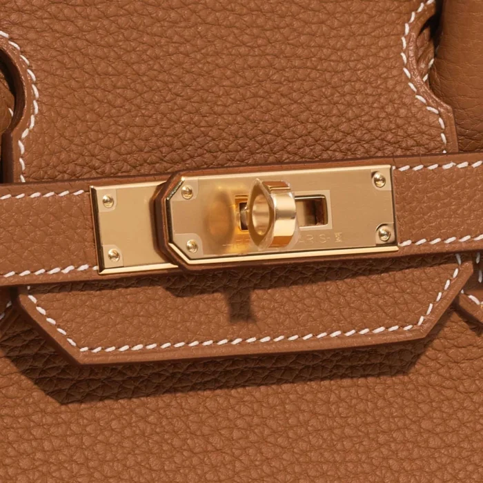 Artisan-Grade Hermès Birkin 30 Togo Gold GHW - Replica Handbags - Image 7