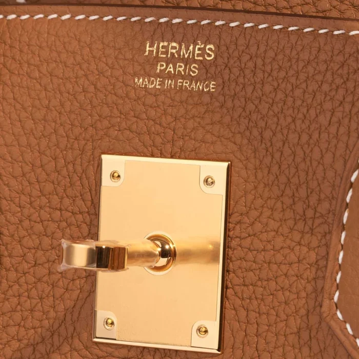 Artisan-Grade Hermès Birkin 30 Togo Gold GHW - Replica Handbags - Image 6