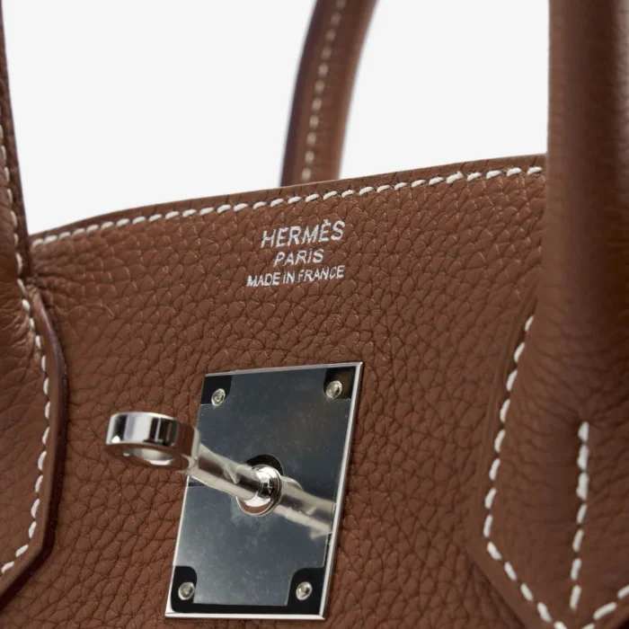 Artisan-Grade Hermès Birkin 30 Togo Gold PHW - DLF - Image 6