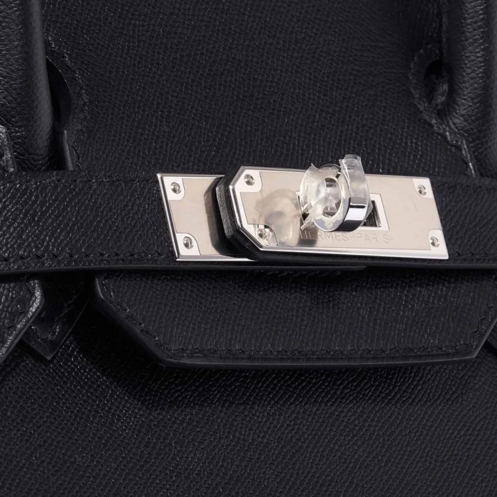 Artisan-Grade Hermès Birkin 30 Veau Madame Black PHW - DLF - Image 7