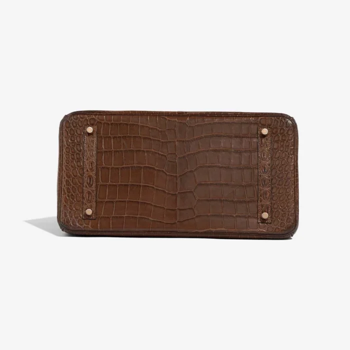 Artisan-Grade Hermès Birkin 35 Alligator Marron D’Inde GHW - Replica Handbags - Image 3