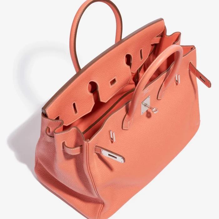 Artisan-Grade Hermès Birkin 35 Clemence Crevette PHW - Replica Handbags - Image 5