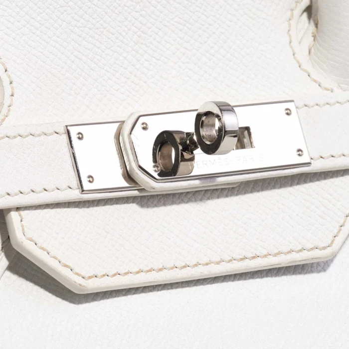 Artisan-Grade Hermès Birkin 35 Epsom Blanc PHW - Replica Handbags - Image 7