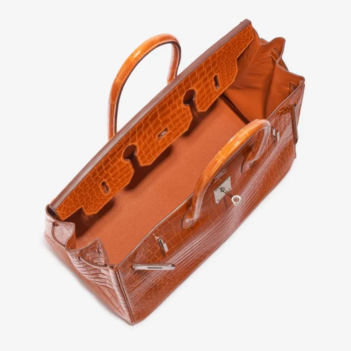 Artisan-Grade Hermès Birkin 35 Porosus Crocodile Pain d’epice PHW - Replica Handbags - Image 5
