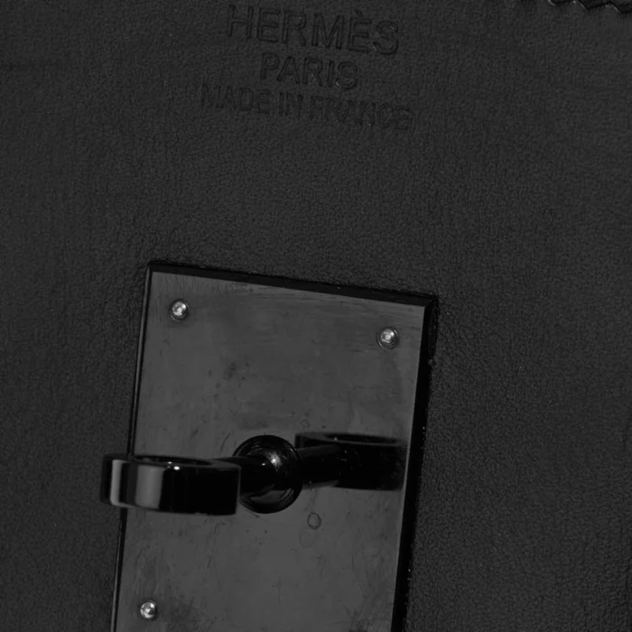 Artisan-Grade Hermès Birkin 35 So Black Box Black RHW - Replica Handbags - Image 5