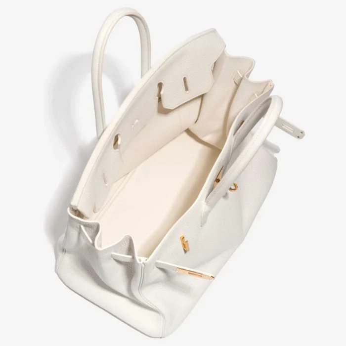 Artisan-Grade Hermès Birkin 35 Togo Blanc GHW - Replica Handbags - Image 5