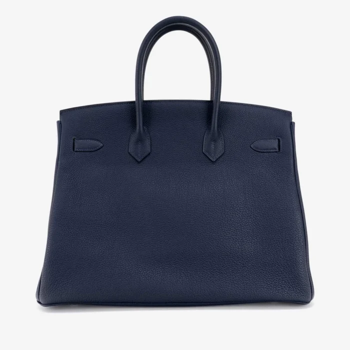 Artisan-Grade Hermès Birkin 35 Togo Blue Nuit PHW - DLF - Image 2