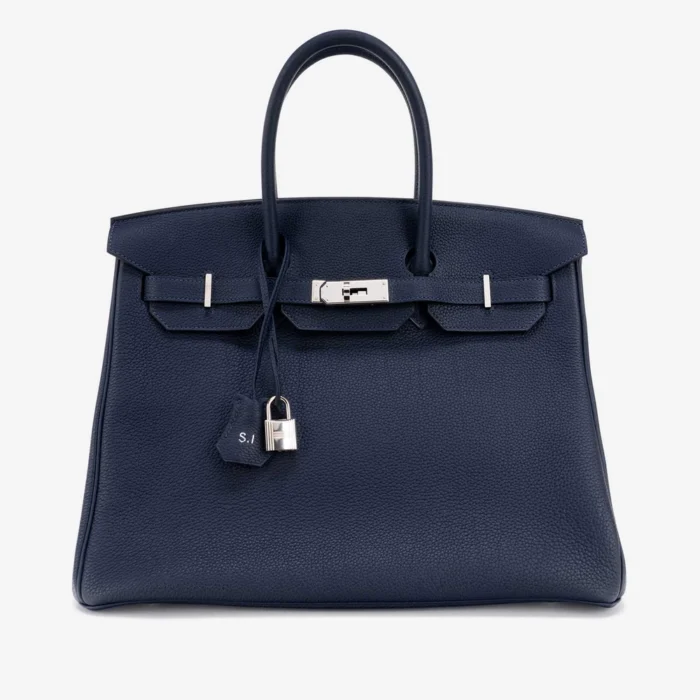 Artisan-Grade Hermès Birkin 35 Togo Blue Nuit PHW | DLF
