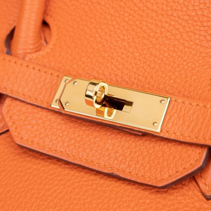 Artisan-Grade Hermès Birkin 35 Togo Orange H GHW - DLF - Image 7