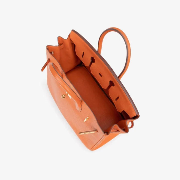 Artisan-Grade Hermès Birkin 35 Togo Orange H GHW - DLF - Image 5