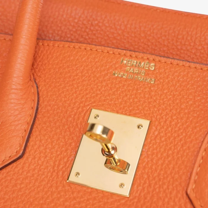 Artisan-Grade Hermès Birkin 35 Togo Orange H GHW - DLF - Image 6