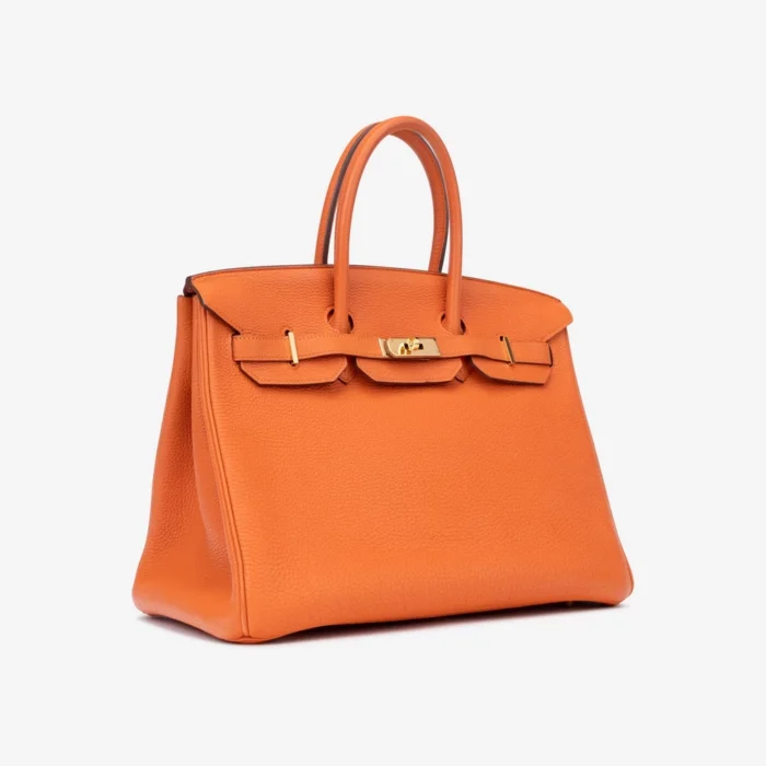 Artisan-Grade Hermès Birkin 35 Togo Orange H GHW - DLF - Image 4