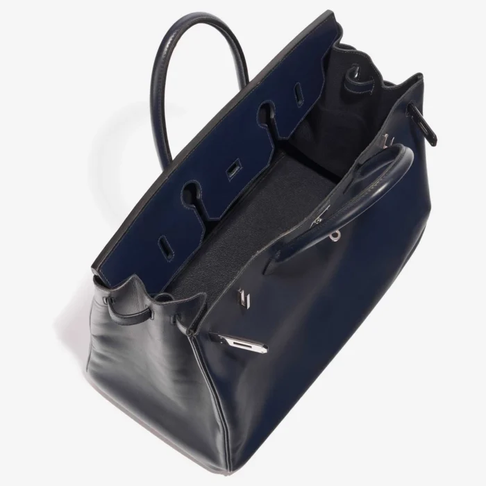 Artisan-Grade Hermès Birkin 40 Swift Blue Royale PHW - Replica Handbags - Image 5