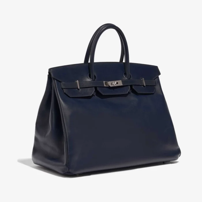 Artisan-Grade Hermès Birkin 40 Swift Blue Royale PHW - Replica Handbags - Image 4