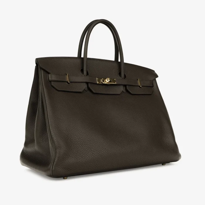 Artisan-Grade Hermès Birkin 40 Taurillon Clemence Vert Bronze GHW - DLF - Image 3
