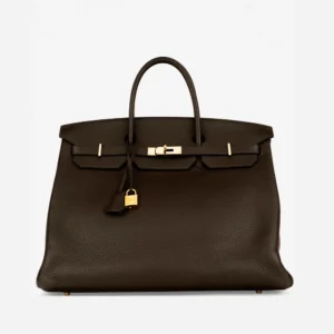 Artisan-Grade Hermès Birkin 40 Taurillon Clemence Vert Bronze GHW - DLF
