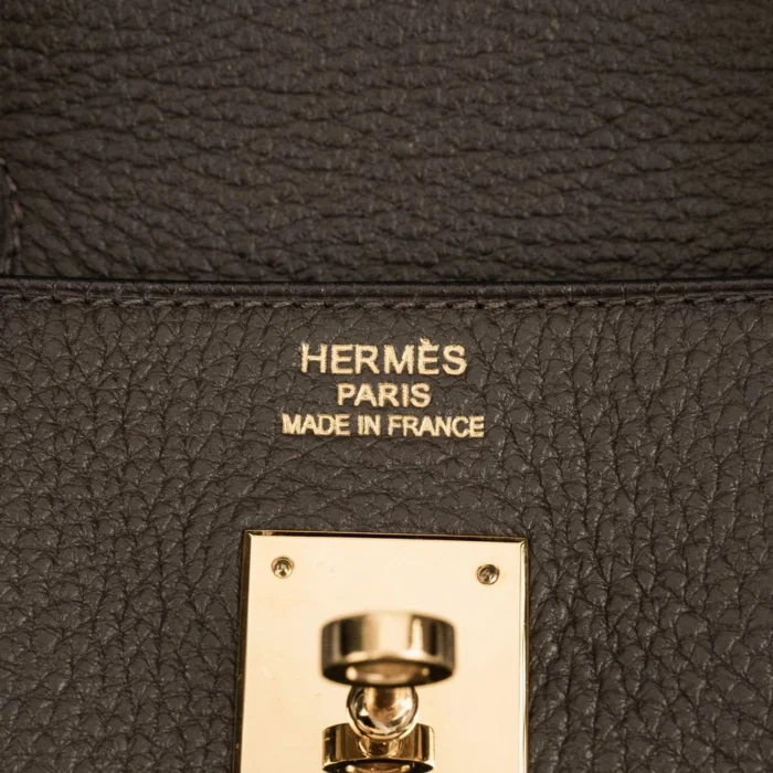 Artisan-Grade Hermès Birkin 40 Taurillon Clemence Vert Bronze GHW - DLF - Image 5