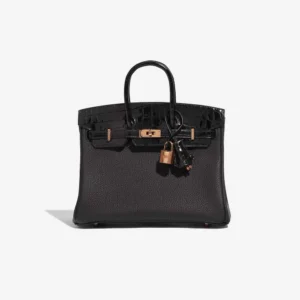 Artisan-Grade Hermès Birkin Touch 25 Replica | Black Crocodile